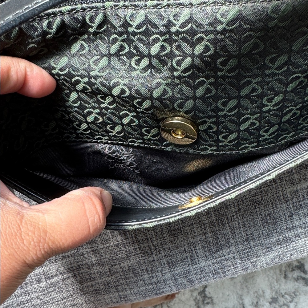 Loewe Black And Green Patterned Shoulder Bag - image 8